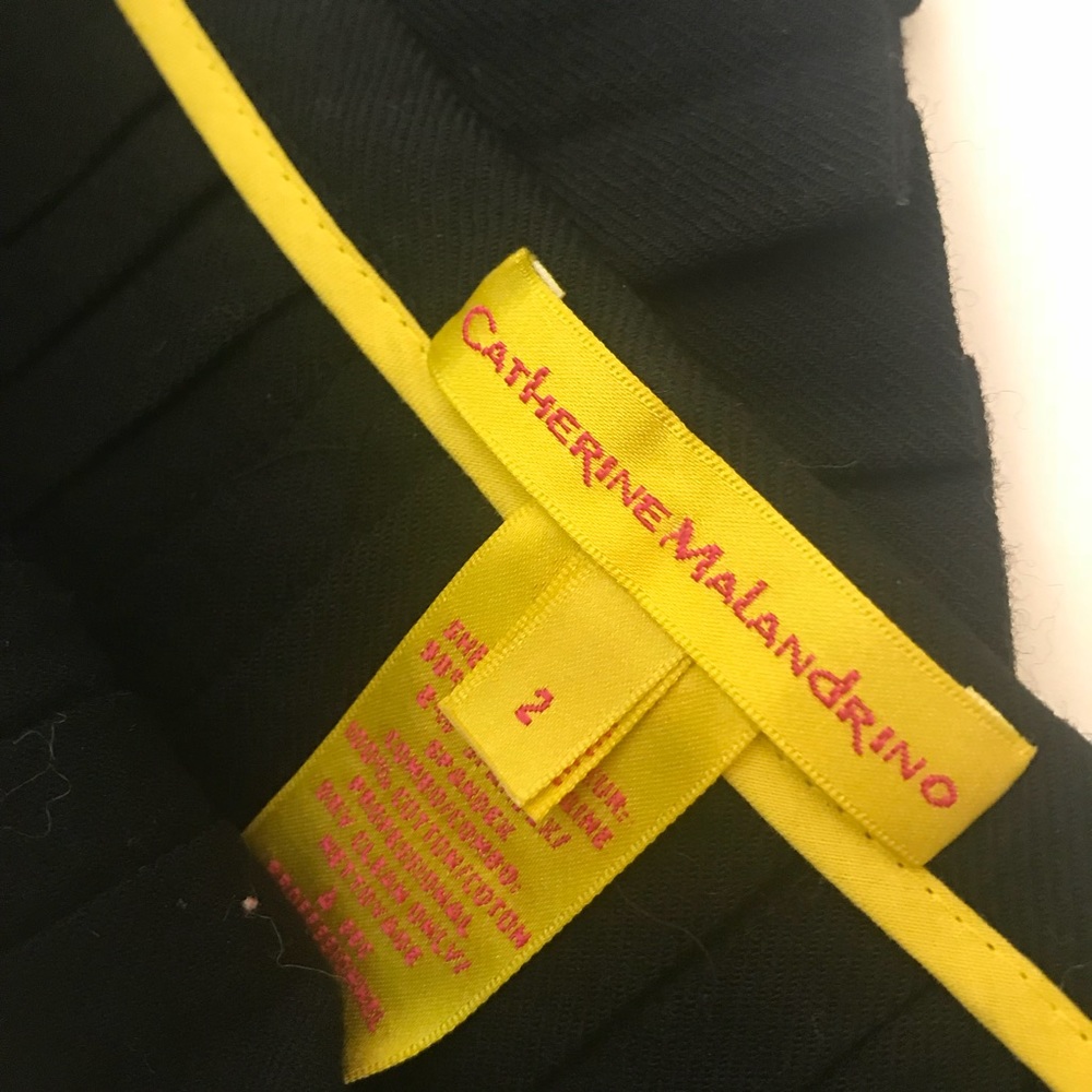 Catherine Malandrino sz2 black pleated skirt nwot